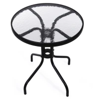 MultiGarden SC-070 Zahradní stůl 60 cm z tvrzeného skla, černý