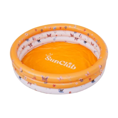 SunClub 51458 Nafukovací bazén 192 l s motýľmi, oranžový a biely