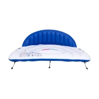 SunClub 33157 Nafukovací lehátko do bazénu s opěrkou 207 x 105 cm, modrobílé