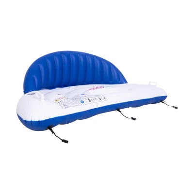 SunClub 33157 Nafukovací lehátko do bazénu s opěrkou 207 x 105 cm, modrobílé