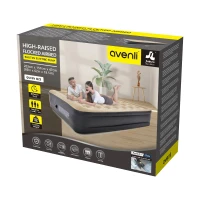 Avenli 24042 Nafukovacia matrac s integrovanou pumpou 203 x 157 x 47 cm, béžová