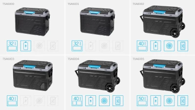Teesa TSA6003 Kompresorová přenosná chladnička s mrazením 40 l, DC 12/24 V, AC 230 V