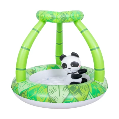 SunClub 51360 Dětský bazének Panda se stříškou, zelený