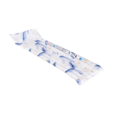 SunClub 33111 Nafukovací lehátko do bazénu 171 x 66 cm, bílé s peřím