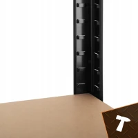 Bigstren 27341 Kovový skladovací regál, 4 police, 150 x 75 x 30 cm, 700 kg, černý