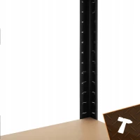 Bigstren 27510 Kovový skladovací regál, 5 políc, 180 x 100 x 60 cm, 1000 kg, čierny