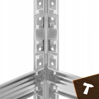 Bigstren 27509 Kovový skladovací regál, 5 polic, 180 x 100 x 60 cm, 1000 kg, stříbrný