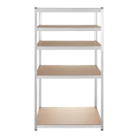 Bigstren 27509 Kovový skladovací regál, 5 polic, 180 x 100 x 60 cm, 1000 kg, stříbrný