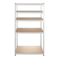 Bigstren 27509 Kovový skladovací regál, 5 polic, 180 x 100 x 60 cm, 1000 kg, stříbrný