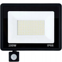 Verk 12350 Halogenový LED reflektor se senzorem soumraku a pohybu 100W, 6000K, IP66