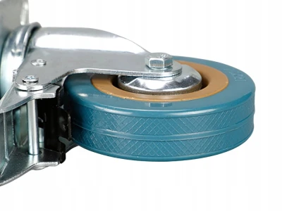 Verk 11502 Otočné transportné koliesko s brzdou 75 mm, modré