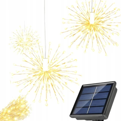 Verk 12405 Solární zahradní LED osvětlení, 8 režimů, solární panel, senzor soumraku