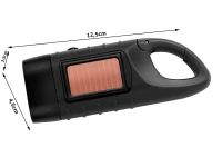 Verk 08381 Solárna dynamo LED baterka, čierna