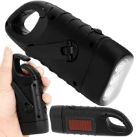 Verk 08381 Solárna dynamo LED baterka, čierna
