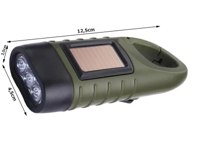 Verk 08381 Solární dynamo LED svítilna, zelená