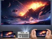 Verk 06378 LED projektor X6 4K s Android TV 11.0, Wi-Fi, Bluetooth LCD, 100 palců