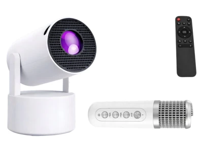 Verk 06379 Smart LED projektor s Android TV, Wi-Fi, Bluetooth, reproduktor + mikrofon