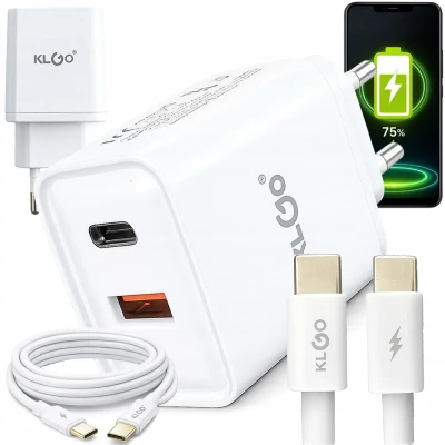 Verk 06384 Rýchla nabíjačka s USB-C + USB-A, 35 W, s káblom