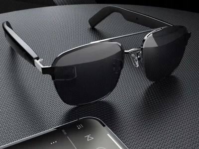 Verk 06386 Inteligentní Bluetooth brýle s reproduktory, handsfree hovory, černé