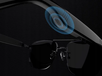 Verk 06386 Inteligentní Bluetooth brýle s reproduktory, handsfree hovory, černé