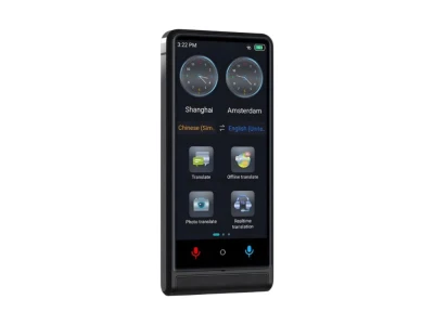 Verk 06387 Elektronický prekladač s umelou inteligenciou, Bluetooth 4.0, 2500 mAh, čierny
