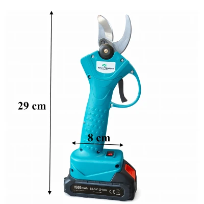 RealG RC-K-2304 Akumulátorové elektrické záhradné nožnice, 21 V, 500 W, 2 x 1500 mAh batérie