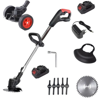 RealG RC-K-1008 Akumulátorový vyžínač trávy s koly, sada XXL, 2 x aku