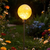 RealG RC-K-2188 Solární zahradní LED lampy, koule, zapichovací, voděodolné, 4 ks