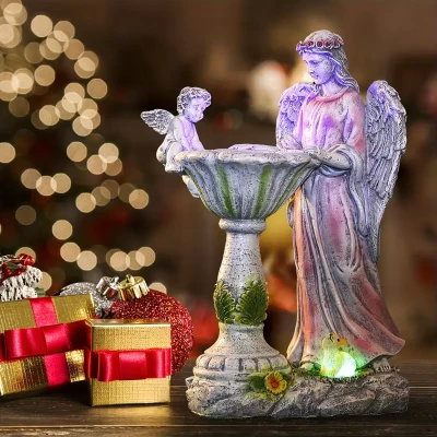 RealG RC-K-2194 Solární LED RGB figurka andílka 