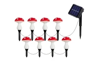 RealG RC-K-2176 Solární zahradní LED lampičky 5,5 m, IP44, muchomůrky, 8 ks