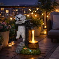 RealG RC-K-2191 Solární zahradní LED lampička IP44, dekorace pes štěně