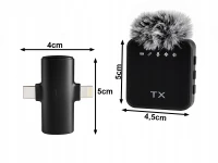 Verk 06390 Bezdrôtový klopový mikrofón, 2 ks, USB-C / Lightning