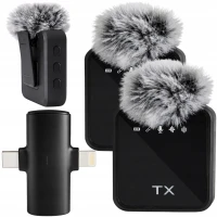 Verk 06390 Bezdrôtový klopový mikrofón, 2 ks, USB-C / Lightning