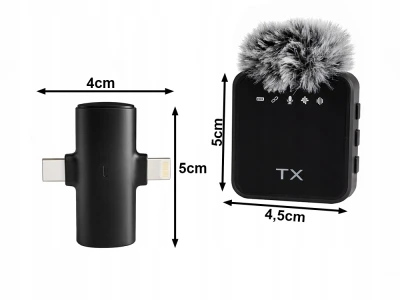 Verk 06390 Bezdrôtový klopový mikrofón, 2 ks, USB-C / Lightning