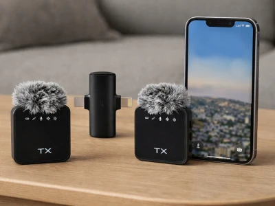 Verk 06390 Bezdrôtový klopový mikrofón, 2 ks, USB-C / Lightning