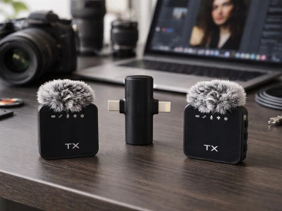 Verk 06390 Bezdrôtový klopový mikrofón, 2 ks, USB-C / Lightning