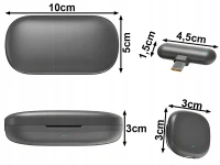 Verk 06391 Bezdrôtový klopový mikrofón (2 ks), pre iPhone, telefón, počítač, USB-C