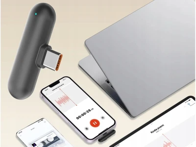 Verk 06391 Bezdrôtový klopový mikrofón (2 ks), pre iPhone, telefón, počítač, USB-C