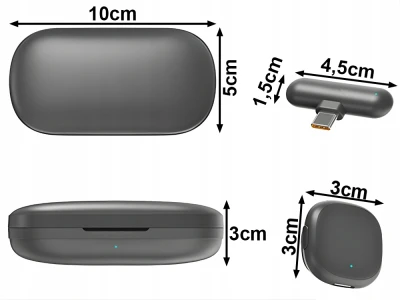 Verk 06391 Bezdrôtový klopový mikrofón (2 ks), pre iPhone, telefón, počítač, USB-C