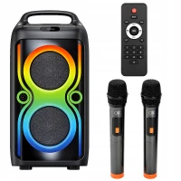 Verk 06401 Prenosný LED reproduktor s Bluetooth, USB / FM rádio / AUX / karaoke, 2 mikrofóny – batoh