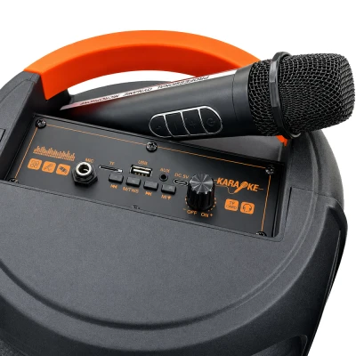 Verk 06402 Bezdrátový Bluetooth reproduktor - přenosný, USB, FM rádio, AUX, karaoke