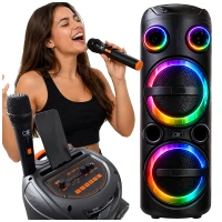 Verk 06403 Bezdrátový Bluetooth reproduktor - přenosný, USB, FM rádio, AUX, karaoke