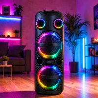 Verk 06403 Bezdrátový Bluetooth reproduktor - přenosný, USB, FM rádio, AUX, karaoke