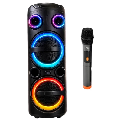 Verk 06403 Bezdrátový Bluetooth reproduktor - přenosný, USB, FM rádio, AUX, karaoke