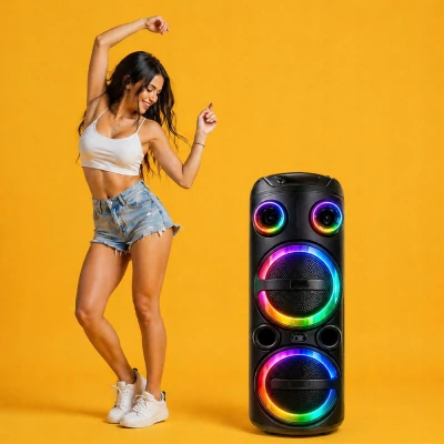 Verk 06403 Bezdrátový Bluetooth reproduktor - přenosný, USB, FM rádio, AUX, karaoke