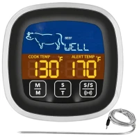 Verk 09243 Teploměr do masa digitální s externí sondou a LCD displejem, černý
