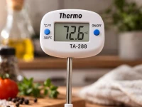 Verk 09241 Digitálny vpichový teplomer TA-288, až 300 °C, biely
