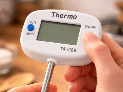 Verk 09241 Digitálny vpichový teplomer TA-288, až 300 °C, biely