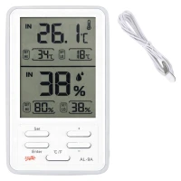Verk 09236 Meteorologická stanice s LCD teploměrem a vlhkoměrem, bezdrátová, bílá