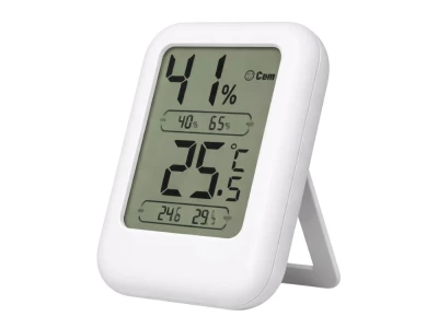 Verk 09234 Digitální teploměr s vlhkoměrem HTC-5, LED displej, 6 x 8 cm, bílý